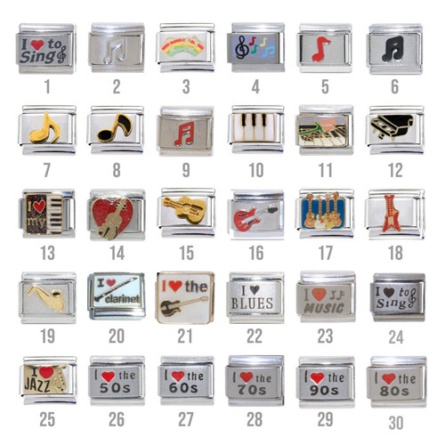 Music 9mm italian charm fits - 9mm,