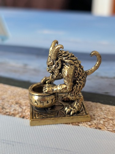 Vintage brass mythical goat