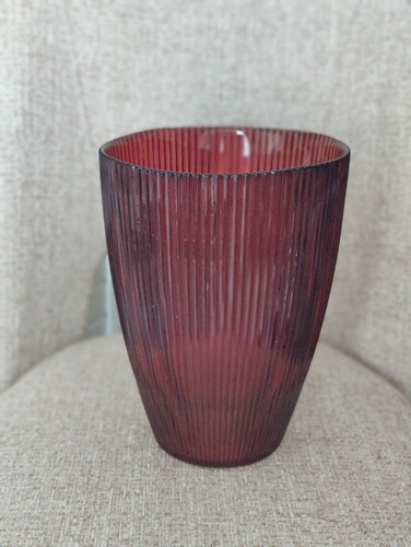 Next ribbed large red vase - next,