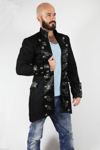 Black cotton mens gothic - black,