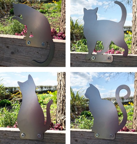 Cat steel garden fence - cat,