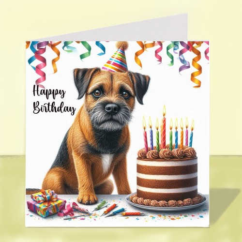 Border terrier dog birthday - terrier,