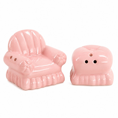 Pink chair salt shaker - salt,