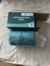 Keplin Flannel Throw Blanket Teal Colour *Size - Single*