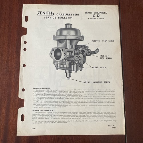 Zenith carburettor series - carburettor,