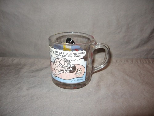 Mddonalds glass garfield - glass,