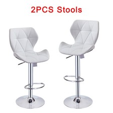 2PCS Bar Stools Kitchen Breakfast Gas Lift Swivel barstools Cafe Chair Pub Stool
