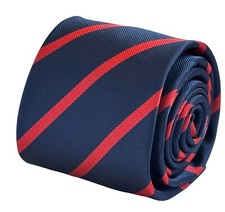 dark navy blue and red striped