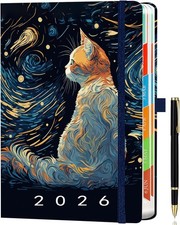 2026 Diary A5 Page a Day from Jan to Dec, Full Year Daily Planner Colorful