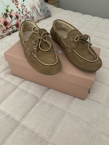 Miumiu suede loafer - suede, 37.5