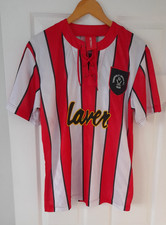 SHEFFIELD UNITED FOOTBALL CLUB RETRO LAVER 1992 SHOELACES HOME SHIRT  M 41'
