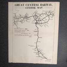 Original 1908 Great Central Railway General Map