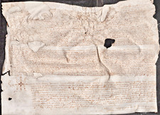 Papal Document Granting Absolution 1524 Damaged Latin Manuscript Parchment 