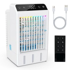 Portable Air Cooler, Mini Mobile Air Conditioner Fan and Humidifier, USB