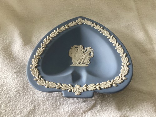 Wedgwood blue jasperware heart - wedgwood,