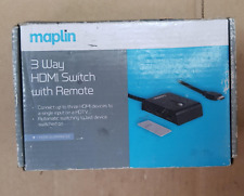 Genuine Maplin N61GY - 3 Way HDMI Switch with Remote – Black