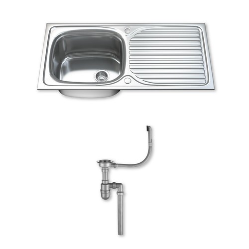 Stainless steel kitchen sink - steel,