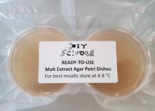 Light Malt Extract Agar (LMEA) Petri Dishes x6  (vacuum sealed & ready to use)