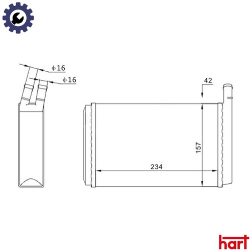 Heat exchanger interior - heat,
