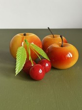 Vintage Set of Italian Fruits Hand Carved Alabaster/Marble VGC Home Decor