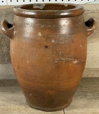 Antique French Brown Slip Salt