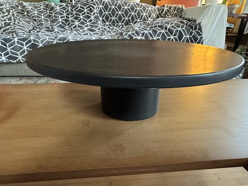 Cb2 black pedestal - cake, stand