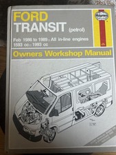 Ford Transit Haynes Manual 1.6 & 2.0 Petrol Engine 1986-1989