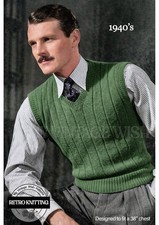 1940's Mens Rib Pullover