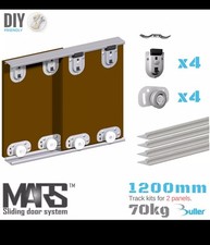 Sliding Door Track System 2 Door Gear Set For Wardrobe Mars 70 kg / 1200 mm
