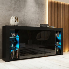 164cm Sideboard Black Matt &