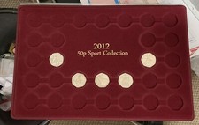 New Olympic 50p Display Tray And 5 Coins
