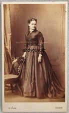 CDV LADY LONG RINGLETS IN HAIR COBB ST JOHNS WOOD LONDON ANTIQUE PHOTO