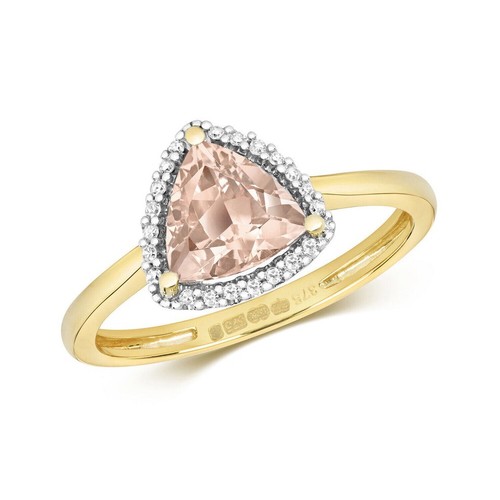 Real morganite and diamond - morganite,