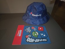 Domino's Unisex Reversible Pizza Bucket Hat - Unused. With Sticker Set.