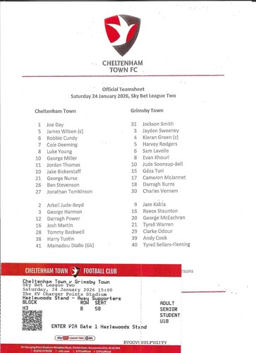 2025 cheltenham town v - 2025/26,