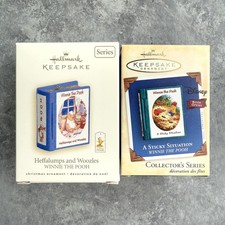 Hallmark Winnie The Pooh Keepsake Ornaments A Sticky Situation & Heffalumps NEW
