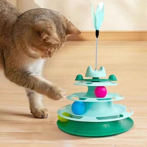 Interactive cat toy tower - interactive,