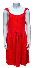 NEXT Kids Girls Lovely Red 100% Cotton Sleeveless Spotty Dress 13 Years