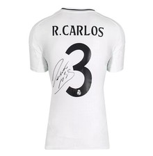 Roberto Carlos Signed Real Madrid 24/25 Home Football Shirt COA