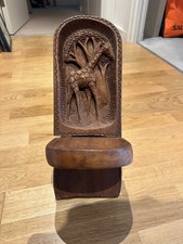 African Tribal Handcarved Hardwood Birthing Chair Furniture