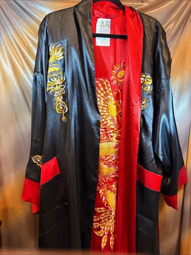 Vintage satin rob - , reversible