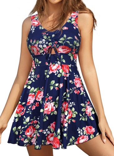 Floral swim dress swimming - floral,