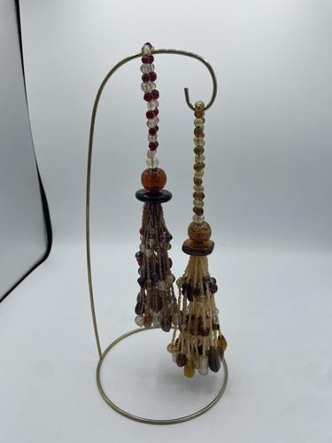 Vtg bead curtain tie - bead,