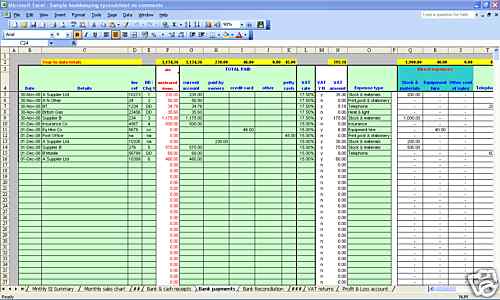 Launderette bookkeeping vat - launderette,