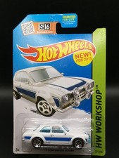 Hot Wheels 1970 Ford Escort RS1600 white first edition  sealed on long card