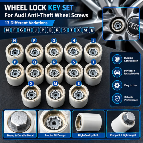 Locking wheel nut key - key, socket