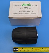 JACOBS Genuine Keyless Drill Chuck Hand-Tite 2 - 13mm. 3/8" - 24 mount. 13HT38H