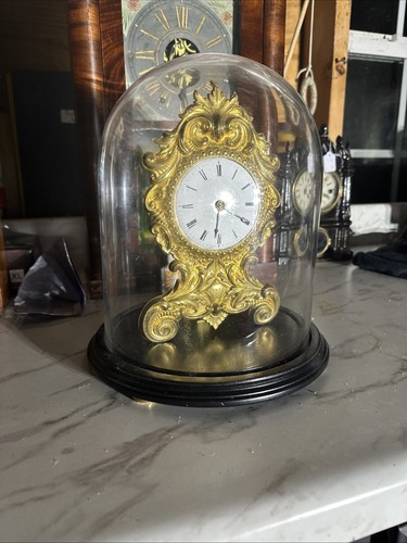 French gold statue clock - french,