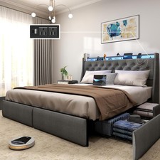 King Queen Full Size Bed Frame