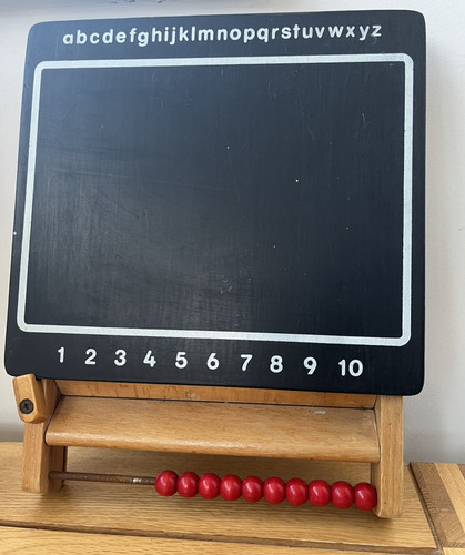 Vintage wooden 1980s chalk - vintage,